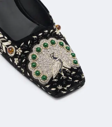 Zimmermann Atelier embellished velvet wedge mules | Thumbnail 4 Zimmermann Atelier embellished velvet wedge mules | Thumbnail 4
