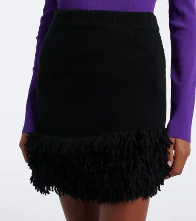 Loewe Fringed wool-blend miniskirt | Thumbnail 4 Loewe Fringed wool-blend miniskirt | Thumbnail 4