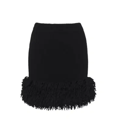 Loewe Fringed wool-blend miniskirt | Thumbnail 1 Loewe Fringed wool-blend miniskirt | Thumbnail 1