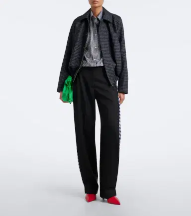 Loewe Double L gingham silk twill shirt | Thumbnail 2 Loewe Double L gingham silk twill shirt | Thumbnail 2