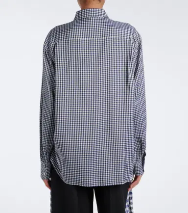 Loewe Double L gingham silk twill shirt | Thumbnail 5 Loewe Double L gingham silk twill shirt | Thumbnail 5