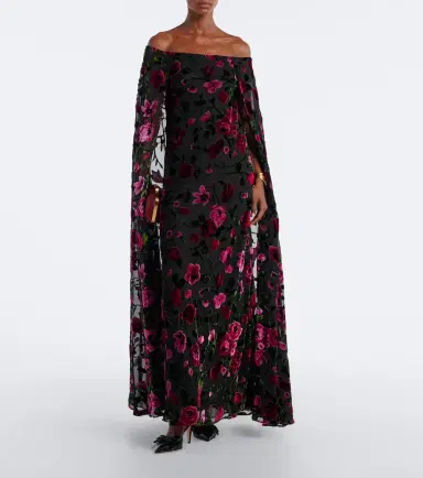 Rodarte Caped floral devoré velvet gown | Thumbnail 2 Rodarte Caped floral devoré velvet gown | Thumbnail 2