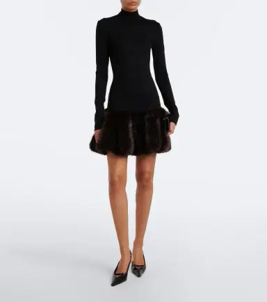 David Koma Knitted turtleneck minidress | Thumbnail 3 David Koma Knitted turtleneck minidress | Thumbnail 3