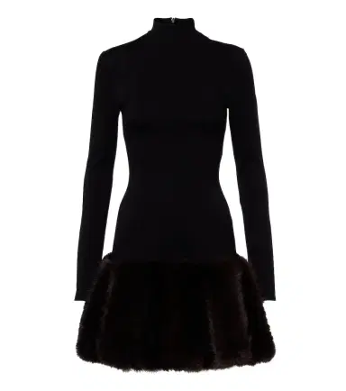 David Koma Knitted turtleneck minidress | Thumbnail 1 David Koma Knitted turtleneck minidress | Thumbnail 1