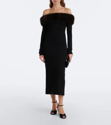 David Koma Off-shoulder midi dress | Thumbnail 4 David Koma Off-shoulder midi dress | Thumbnail 4