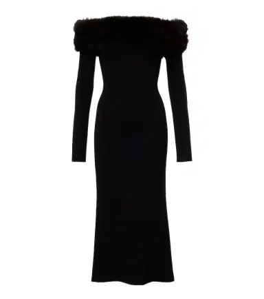 David Koma Off-shoulder midi dress | Thumbnail 1 David Koma Off-shoulder midi dress | Thumbnail 1