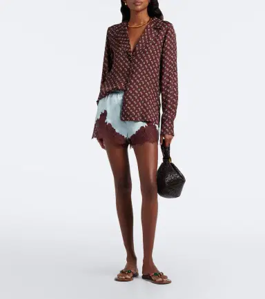 DÔEN Dôen Iona lace-trimmed silk satin shorts | Thumbnail 5 DÔEN Dôen Iona lace-trimmed silk satin shorts | Thumbnail 5