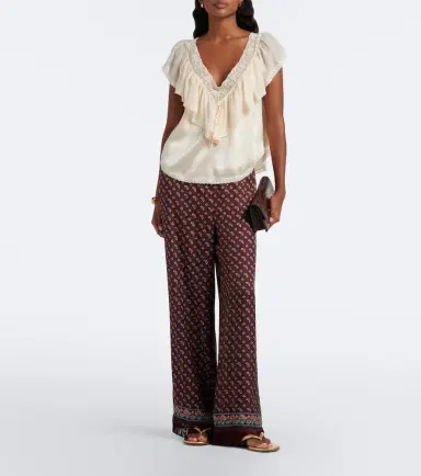 DÔEN Dôen Yadira lace-trimmed ruffled silk blouse | Thumbnail 4 DÔEN Dôen Yadira lace-trimmed ruffled silk blouse | Thumbnail 4