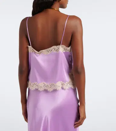 DÔEN Dôen Avelaine lace-trimmed silk satin camisole | Thumbnail 4 DÔEN Dôen Avelaine lace-trimmed silk satin camisole | Thumbnail 4