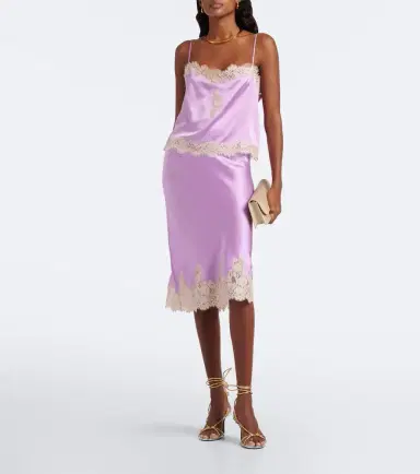 DÔEN Dôen Avelaine lace-trimmed silk satin camisole | Thumbnail 5 DÔEN Dôen Avelaine lace-trimmed silk satin camisole | Thumbnail 5