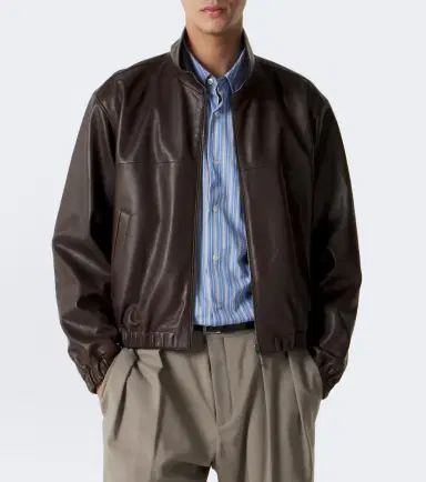 Saint Laurent Leather blouson jacket | Thumbnail 7 Saint Laurent Leather blouson jacket | Thumbnail 7