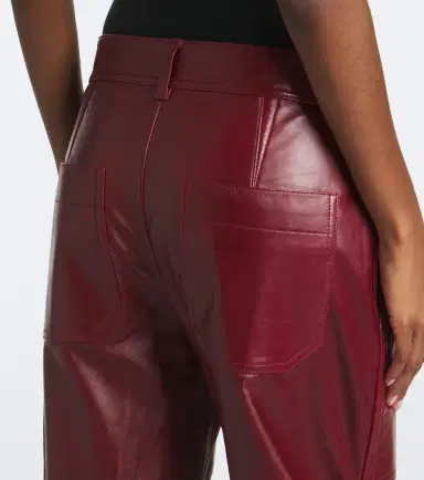 Isabel Marant Valka leather straight pants | Thumbnail 4 Isabel Marant Valka leather straight pants | Thumbnail 4