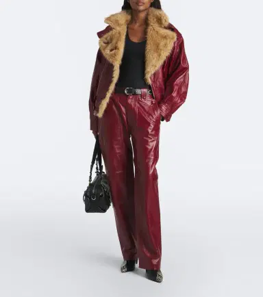 Isabel Marant Valka leather straight pants | Thumbnail 6 Isabel Marant Valka leather straight pants | Thumbnail 6