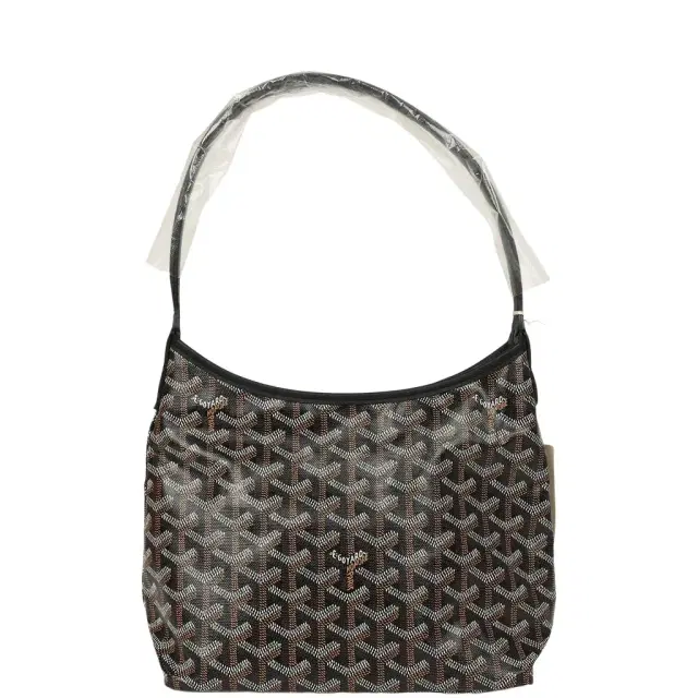Goyard Goyardine Black Boheme Mini Hobo Bag Palladium Hardware Goyard Goyardine Black Boheme Mini Hobo Bag Palladium Hardware