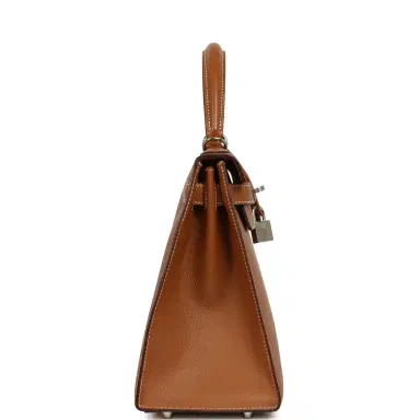 HERMÈS Hermes Kelly Sellier 28 Gold Verso Epsom Palladium Hardware | Thumbnail 3 HERMÈS Hermes Kelly Sellier 28 Gold Verso Epsom Palladium Hardware | Thumbnail 3