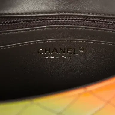 Chanel Pre-owned Chanel Mini Paris-Dakar "Sunset Rectangular Flap Bag Brown, Green, Orange Patent Light Gold Hardware | Thumbnail 8 Chanel Pre-owned Chanel Mini Paris-Dakar "Sunset Rectangular Flap Bag Brown, Green, Orange Patent Light Gold Hardware | Thumbnail 8