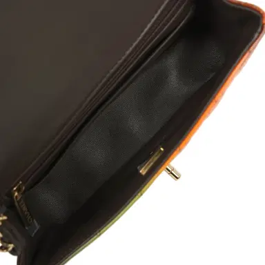 Chanel Pre-owned Chanel Mini Paris-Dakar "Sunset Rectangular Flap Bag Brown, Green, Orange Patent Light Gold Hardware | Thumbnail 10 Chanel Pre-owned Chanel Mini Paris-Dakar "Sunset Rectangular Flap Bag Brown, Green, Orange Patent Light Gold Hardware | Thumbnail 10