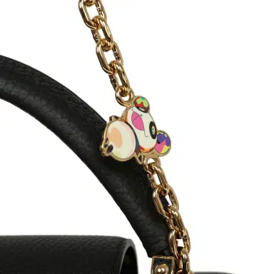 Louis Vuitton Pre-owned Louis Vuitton X Takashi Murakami Capucines MM Black Taurillon, Multicolored Monogram Gold Hardware | Thumbnail 8 Louis Vuitton Pre-owned Louis Vuitton X Takashi Murakami Capucines MM Black Taurillon, Multicolored Monogram Gold Hardware | Thumbnail 8
