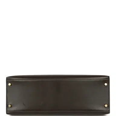 HERMÈS Vintage Hermes Kelly Sellier 35 Chocolat Box Calfskin Gold Hardware | Thumbnail 6 HERMÈS Vintage Hermes Kelly Sellier 35 Chocolat Box Calfskin Gold Hardware | Thumbnail 6