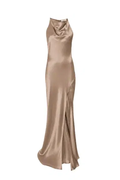 Lapointe Satin Halter Gown | Thumbnail 1 Lapointe Satin Halter Gown | Thumbnail 1