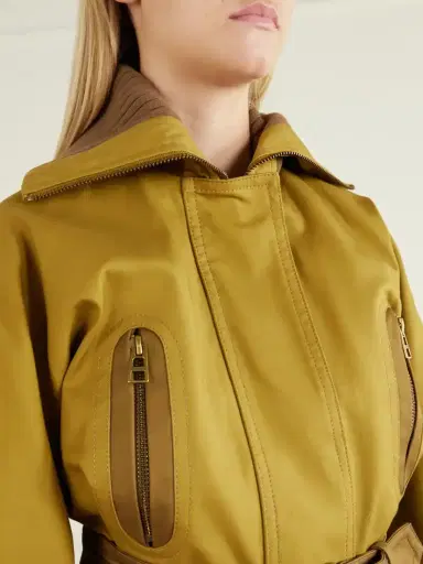 Zimmermann Valiant Cropped Belted Two-tone Cotton-twill Jacket | Thumbnail 5 Zimmermann Valiant Cropped Belted Two-tone Cotton-twill Jacket | Thumbnail 5