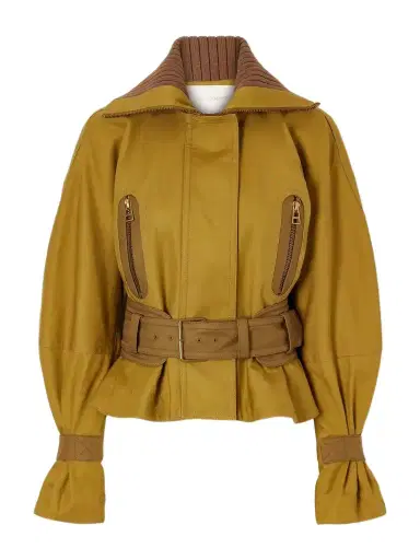 Zimmermann Valiant Cropped Belted Two-tone Cotton-twill Jacket | Thumbnail 1 Zimmermann Valiant Cropped Belted Two-tone Cotton-twill Jacket | Thumbnail 1