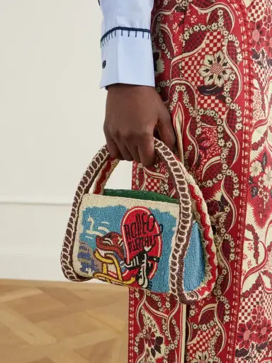 ALÉMAIS Ace Beaded Twill Mini Bag - Unknown | Thumbnail 2 ALÉMAIS Ace Beaded Twill Mini Bag - Unknown | Thumbnail 2