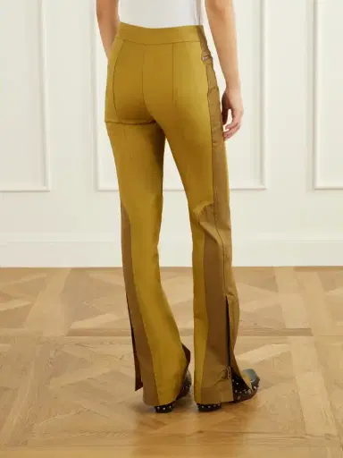 Zimmermann Valiant Two-tone Cotton-drill Mid-rise Straight-leg Pants | Thumbnail 4 Zimmermann Valiant Two-tone Cotton-drill Mid-rise Straight-leg Pants | Thumbnail 4