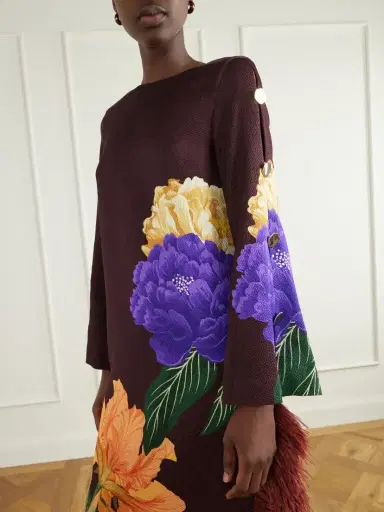 Borgo de Nor Brunetta Floral-print Cotton-blend Jacquard Maxi Dress | Thumbnail 4 Borgo de Nor Brunetta Floral-print Cotton-blend Jacquard Maxi Dress | Thumbnail 4