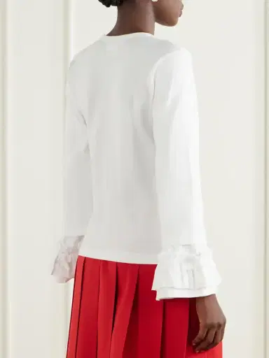 Comme des Garçons GIRL Ruffled Cotton-jersey T-shirt | Thumbnail 4 Comme des Garçons GIRL Ruffled Cotton-jersey T-shirt | Thumbnail 4