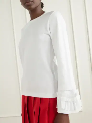 Comme des Garçons GIRL Ruffled Cotton-jersey T-shirt | Thumbnail 5 Comme des Garçons GIRL Ruffled Cotton-jersey T-shirt | Thumbnail 5