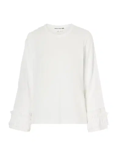 Comme des Garçons GIRL Ruffled Cotton-jersey T-shirt | Thumbnail 1 Comme des Garçons GIRL Ruffled Cotton-jersey T-shirt | Thumbnail 1