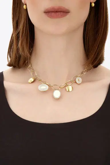NANIS Diamond Boules Sway Link Choker Necklace | Thumbnail 2 NANIS Diamond Boules Sway Link Choker Necklace | Thumbnail 2