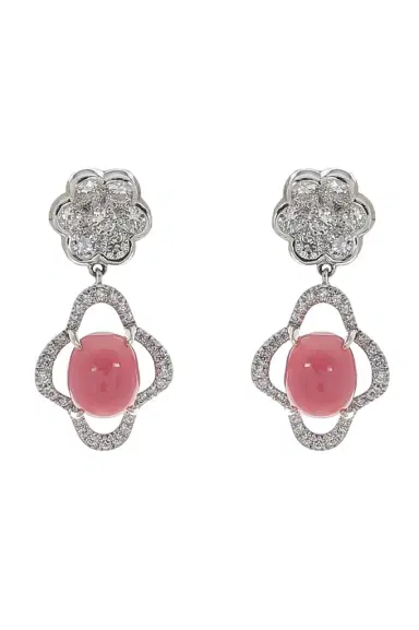 SABOO FINE JEWELS Conch Pearl Diamond Flower Drop Earrings | Thumbnail 1 SABOO FINE JEWELS Conch Pearl Diamond Flower Drop Earrings | Thumbnail 1