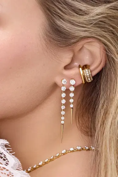 Sorellina Diamond Large Quill Drop Earrings | Thumbnail 2 Sorellina Diamond Large Quill Drop Earrings | Thumbnail 2