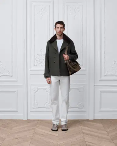 Dior Peacoat with Removable Collar | Thumbnail 2 Dior Peacoat with Removable Collar | Thumbnail 2
