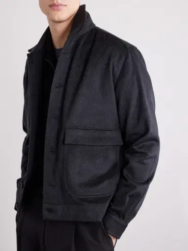 De Petrillo Wool and Cashmere-Blend Felt Bomber Jacket - Men | Thumbnail 5 De Petrillo Wool and Cashmere-Blend Felt Bomber Jacket - Men | Thumbnail 5