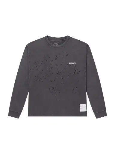 Satisfy Logo-Print Distressed MothTech™ Waffle-Knit Cotton T-Shirt - Men | Thumbnail 1 Satisfy Logo-Print Distressed MothTech™ Waffle-Knit Cotton T-Shirt - Men | Thumbnail 1
