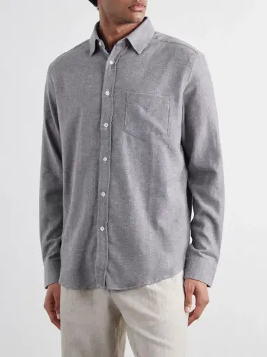 Portuguese Flannel Espiga Herringbone Cotton-Flannel Shirt - Men | Thumbnail 3 Portuguese Flannel Espiga Herringbone Cotton-Flannel Shirt - Men | Thumbnail 3