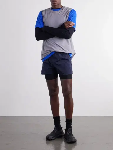 Literary Sport Myles Layered Shell and Stretch-Jersey Running Shorts - Men | Thumbnail 2 Literary Sport Myles Layered Shell and Stretch-Jersey Running Shorts - Men | Thumbnail 2
