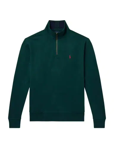 Polo Ralph Lauren Logo-Embroidered Cotton-Blend Half-Zip Sweatshirt - Men | Thumbnail 1 Polo Ralph Lauren Logo-Embroidered Cotton-Blend Half-Zip Sweatshirt - Men | Thumbnail 1