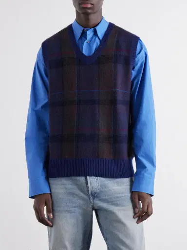 Polo Ralph Lauren Logo-Embroidered Checked Wool and Cotton-Blend Vest - Men | Thumbnail 3 Polo Ralph Lauren Logo-Embroidered Checked Wool and Cotton-Blend Vest - Men | Thumbnail 3