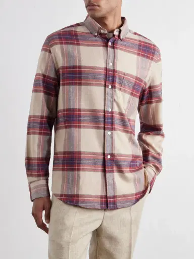 Portuguese Flannel Sabela Checked Cotton-Flannel Shirt - Men | Thumbnail 3 Portuguese Flannel Sabela Checked Cotton-Flannel Shirt - Men | Thumbnail 3