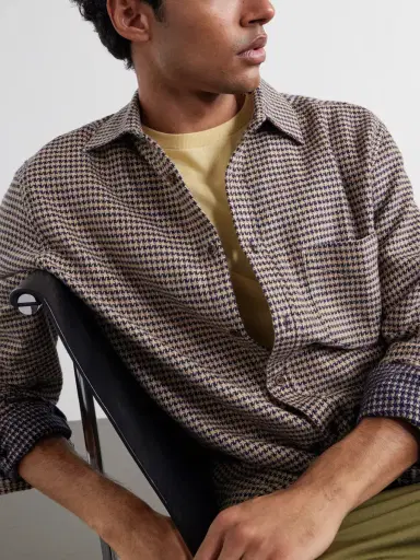 Portuguese Flannel Houndstooth Organic Cotton-Flannel Shirt - Men | Thumbnail 5 Portuguese Flannel Houndstooth Organic Cotton-Flannel Shirt - Men | Thumbnail 5