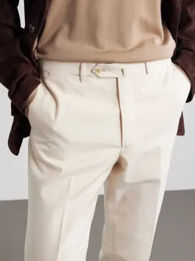 De Petrillo Tapered Cotton and Silk-Blend Twill Trousers - Men | Thumbnail 5 De Petrillo Tapered Cotton and Silk-Blend Twill Trousers - Men | Thumbnail 5