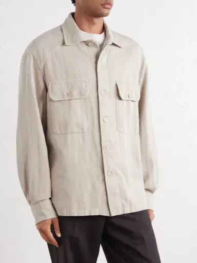 Ralph Lauren Purple Label Cotton and Linen-Blend Shirt - Men | Thumbnail 3 Ralph Lauren Purple Label Cotton and Linen-Blend Shirt - Men | Thumbnail 3