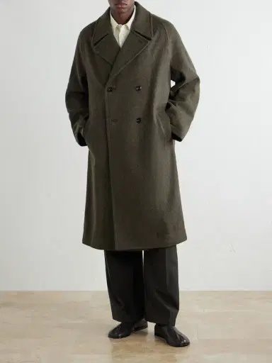 Lemaire Double-Breasted Wool and Alpaca-Blend Felt Coat - Men | Thumbnail 3 Lemaire Double-Breasted Wool and Alpaca-Blend Felt Coat - Men | Thumbnail 3