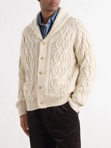 Polo Ralph Lauren Cable-Knit Cotton Cardigan - Men | Thumbnail 3 Polo Ralph Lauren Cable-Knit Cotton Cardigan - Men | Thumbnail 3