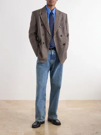AMI PARIS Double-Breasted Houndstooth Virgin Wool Blazer - Men | Thumbnail 2 AMI PARIS Double-Breasted Houndstooth Virgin Wool Blazer - Men | Thumbnail 2