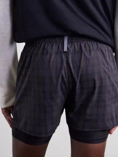 Literary Sport Myles Layered Checked Shell and Stretch-Jersey Running Shorts - Men | Thumbnail 5 Literary Sport Myles Layered Checked Shell and Stretch-Jersey Running Shorts - Men | Thumbnail 5